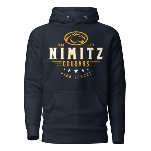Nimitz High School Cougars Navy Blue Premium Unisex Hoodie 217