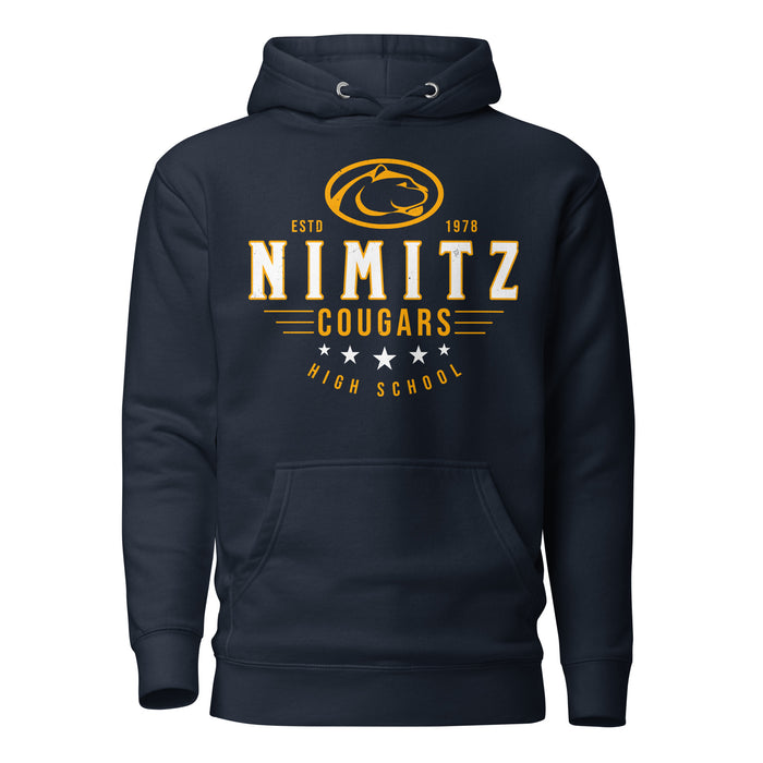 Nimitz High School Cougars Navy Blue Premium Unisex Hoodie 217