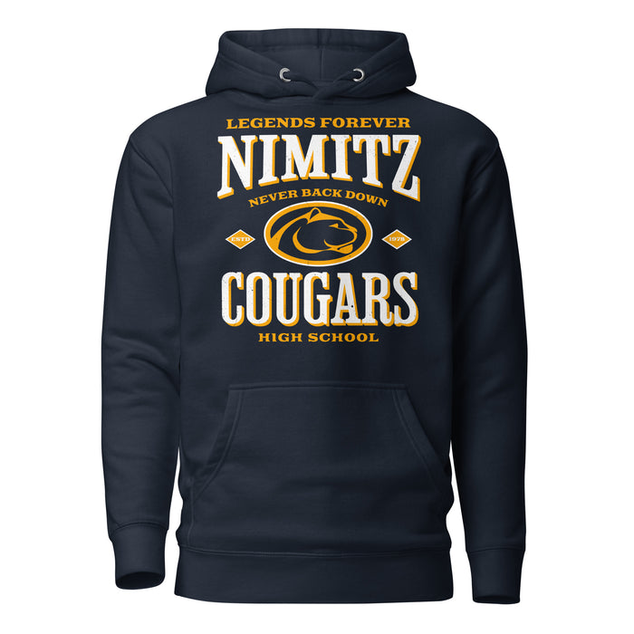 Nimitz High School Cougars Navy Blue Premium Unisex Hoodie 230