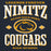 Close-up view of Nimitz High School Cougars Navy Blue Premium Unisex Hoodie 230