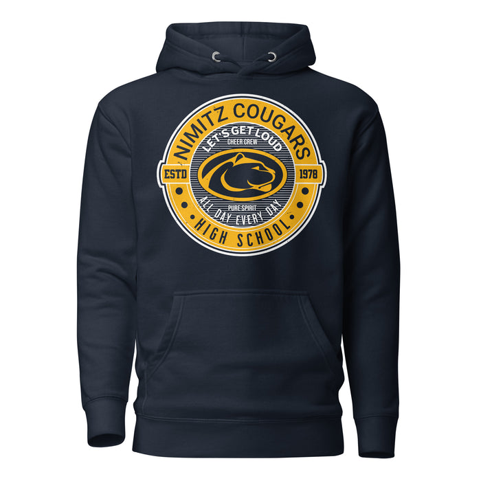 Nimitz High School Cougars Navy Blue Premium Unisex Hoodie 224