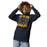 Woman wearing Nimitz High School Cougars Navy Blue Premium Unisex Hoodie 233