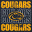 Close-up view of Nimitz High School Cougars Navy Blue Premium Unisex Hoodie 233