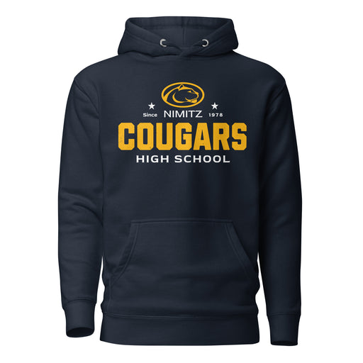 Nimitz High School Cougars Navy Blue Premium Unisex Hoodie 222