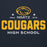 Close-up view of Nimitz High School Cougars Navy Blue Premium Unisex Hoodie 222