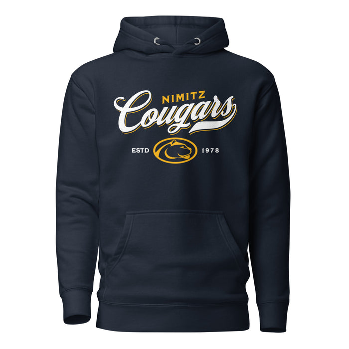 Nimitz High School Cougars Navy Blue Premium Unisex Hoodie 226
