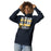 Woman wearing Nimitz High School Cougars Navy Blue Premium Unisex Hoodie 238