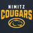 Close-up view of Nimitz High School Cougars Navy Blue Premium Unisex Hoodie 234