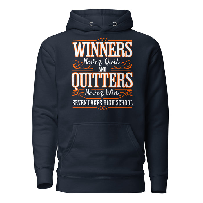 Seven Lakes High School Spartans Navy Blue Premium Unisex Hoodie 237