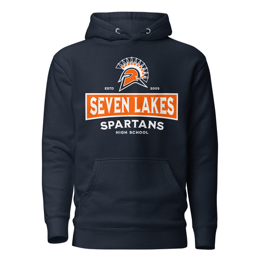 Seven Lakes High School Spartans Navy Blue Premium Unisex Hoodie 202