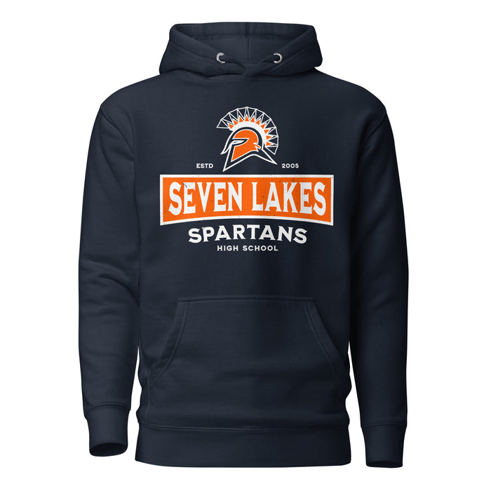 Seven Lakes High School Spartans Navy Blue Premium Unisex Hoodie 202