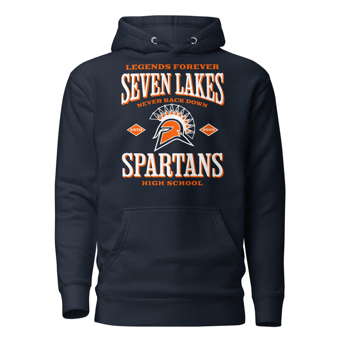 Seven Lakes High School Spartans Navy Blue Premium Unisex Hoodie 230