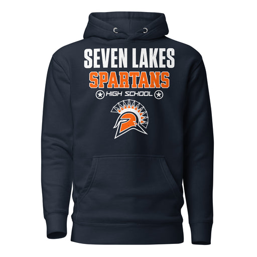Seven Lakes High School Spartans Navy Blue Premium Unisex Hoodie 003