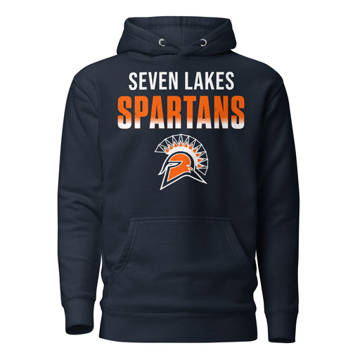 Seven Lakes High School Spartans Navy Blue Premium Unisex Hoodie 024