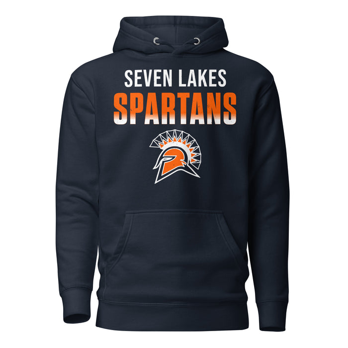 Seven Lakes High School Spartans Navy Blue Premium Unisex Hoodie 024
