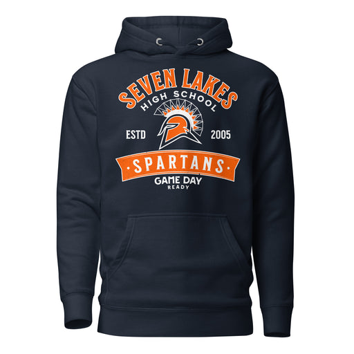 Seven Lakes High School Spartans Navy Blue Premium Unisex Hoodie 221