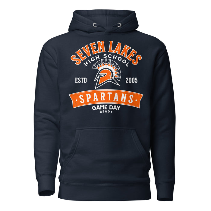 Seven Lakes High School Spartans Navy Blue Premium Unisex Hoodie 221