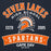 Close-up view of Seven Lakes High School Spartans Navy Blue Premium Unisex Hoodie 221