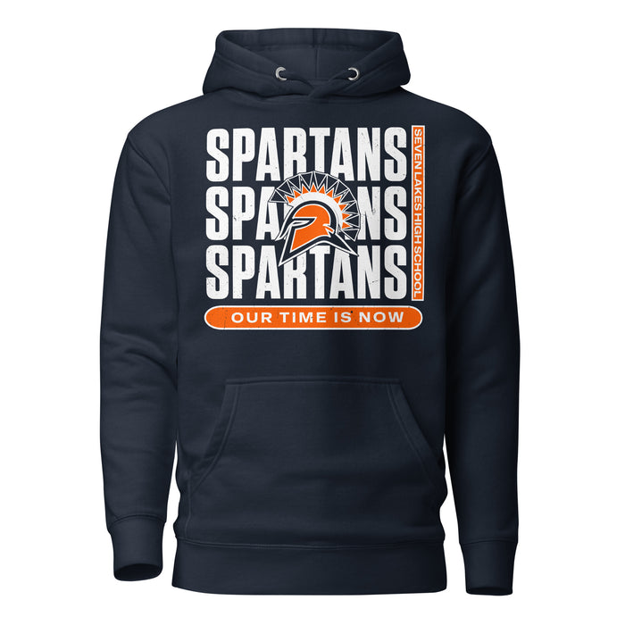 Seven Lakes High School Spartans Navy Blue Premium Unisex Hoodie 235
