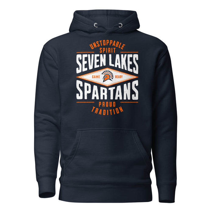 Seven Lakes High School Spartans Navy Blue Premium Unisex Hoodie 210