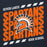 Close-up view of Seven Lakes High School Spartans Navy Blue Premium Unisex Hoodie 223