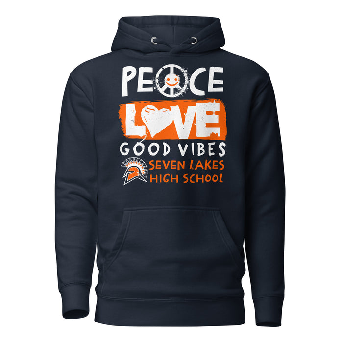 Seven Lakes High School Spartans Navy Blue Premium Unisex Hoodie 240