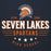 Close-up view of Seven Lakes High School Spartans Navy Blue Premium Unisex Hoodie 217