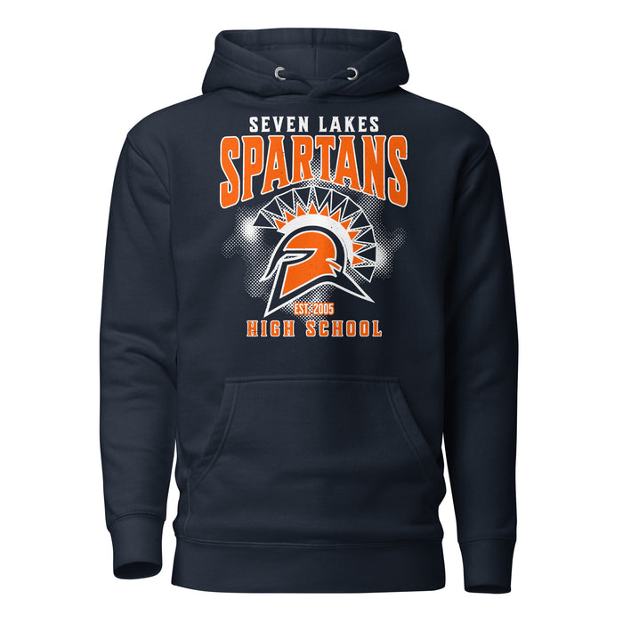 Seven Lakes High School Spartans Navy Blue Premium Unisex Hoodie 213