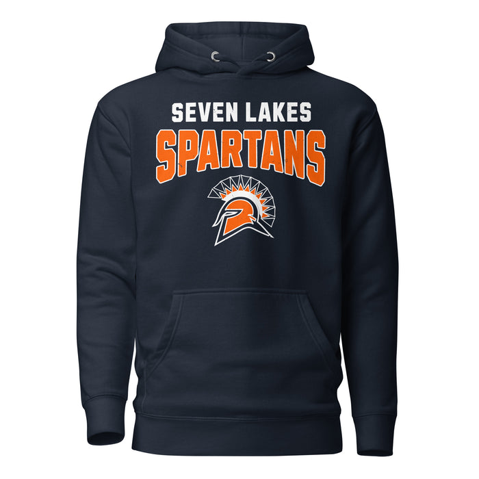 Seven Lakes High School Spartans Navy Blue Premium Unisex Hoodie 234