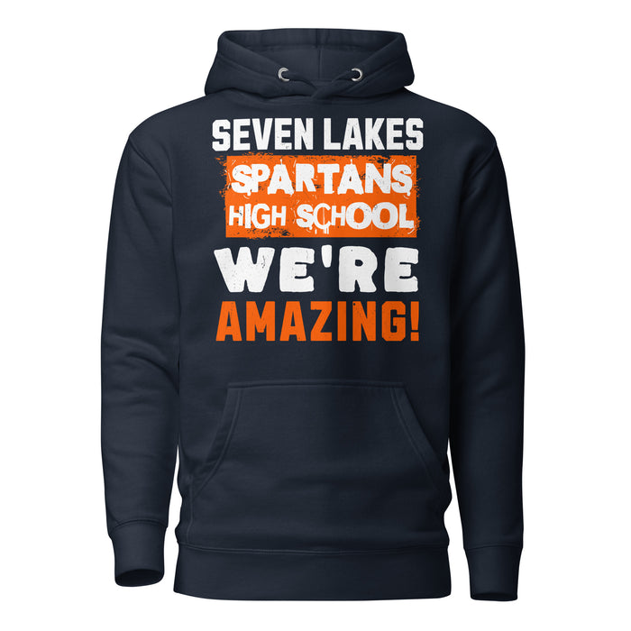 Seven Lakes High School Spartans Navy Blue Premium Unisex Hoodie 231
