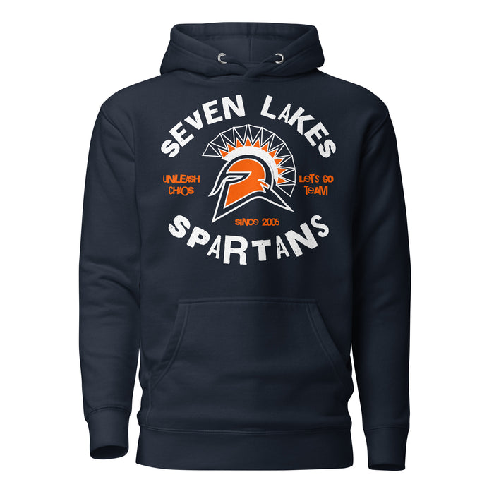 Seven Lakes High School Spartans Navy Blue Premium Unisex Hoodie 228