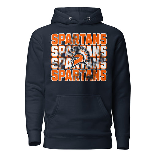 Seven Lakes High School Spartans Navy Blue Premium Unisex Hoodie 233