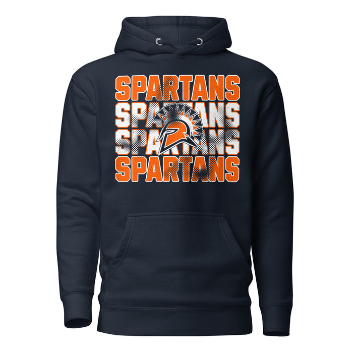 Seven Lakes High School Spartans Navy Blue Premium Unisex Hoodie 233