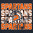 Close-up view of Seven Lakes High School Spartans Navy Blue Premium Unisex Hoodie 233