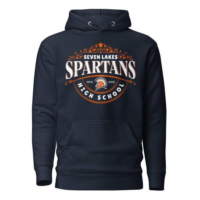Seven Lakes High School Spartans Navy Blue Premium Unisex Hoodie 211