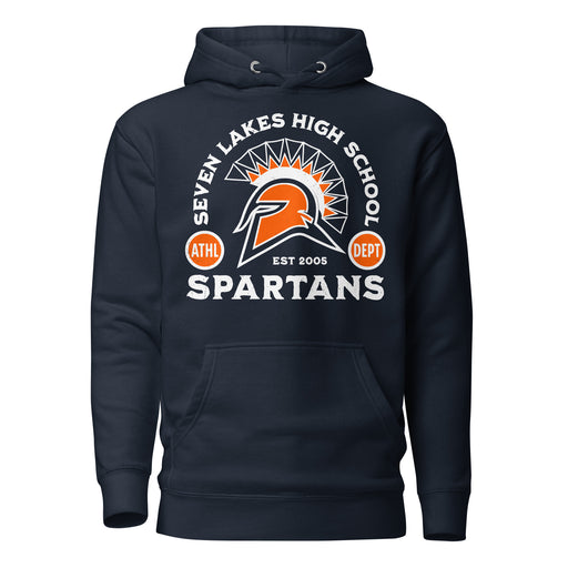 Seven Lakes High School Spartans Navy Blue Premium Unisex Hoodie 208