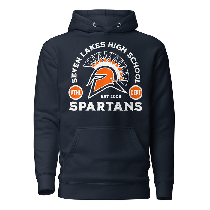 Seven Lakes High School Spartans Navy Blue Premium Unisex Hoodie 208
