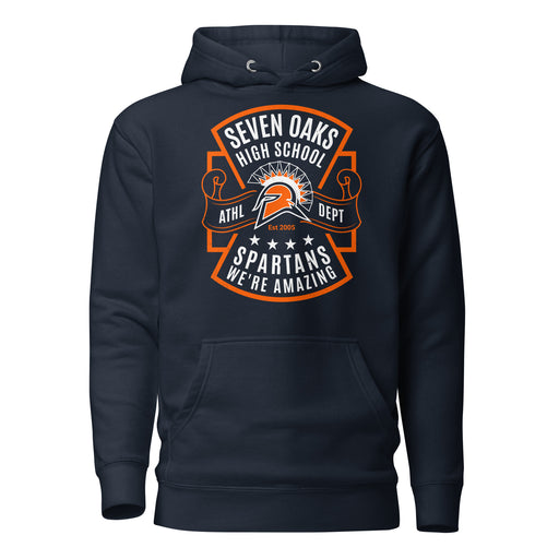 Seven Lakes High School Spartans Navy Blue Premium Unisex Hoodie 207
