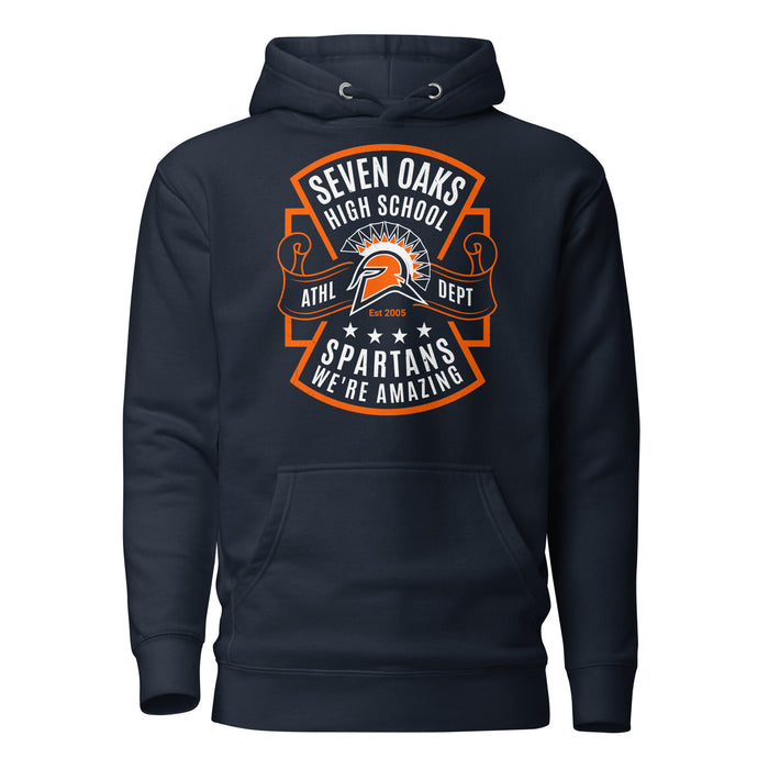 Seven Lakes High School Spartans Navy Blue Premium Unisex Hoodie 207
