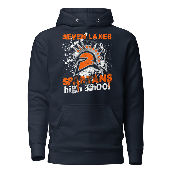 Seven Lakes High School Spartans Navy Blue Premium Unisex Hoodie 205
