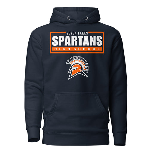Seven Lakes High School Spartans Navy Blue Premium Unisex Hoodie 049