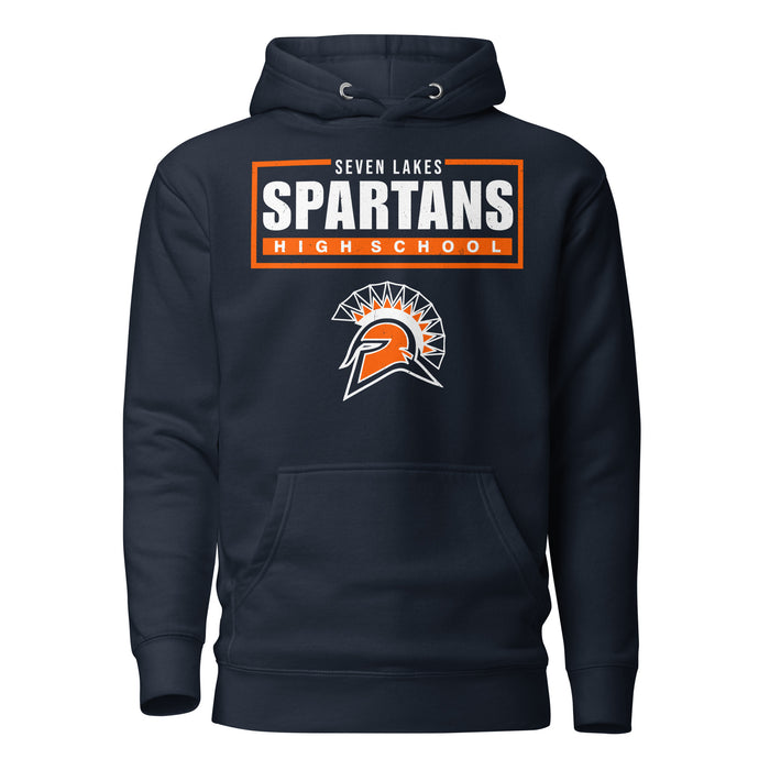 Seven Lakes High School Spartans Navy Blue Premium Unisex Hoodie 049