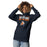 Woman wearing Seven Lakes High School Spartans Navy Blue Premium Unisex Hoodie 049