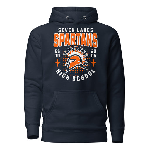 Seven Lakes High School Spartans Navy Blue Premium Unisex Hoodie 204