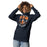 Woman wearing Seven Lakes High School Spartans Navy Blue Premium Unisex Hoodie 204