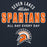 Close-up view of Seven Lakes High School Spartans Navy Blue Premium Unisex Hoodie 040
