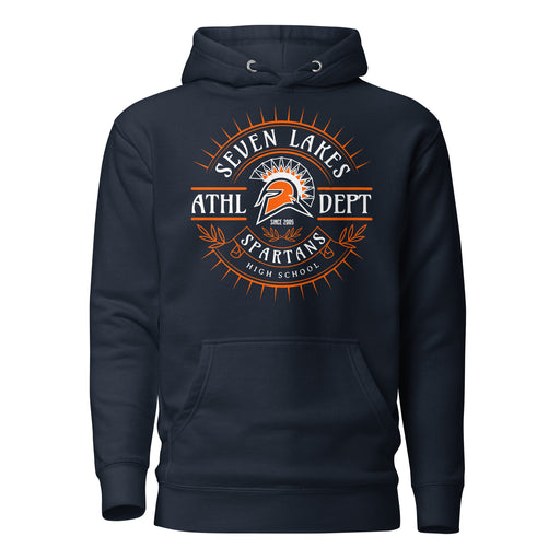 Seven Lakes High School Spartans Navy Blue Premium Unisex Hoodie 201