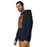 Man wearing Seven Lakes High School Spartans Navy Blue Premium Unisex Hoodie 241