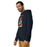 Man wearing Seven Lakes High School Spartans Navy Blue Premium Unisex Hoodie 205