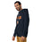 Man wearing Seven Lakes High School Spartans Navy Blue Premium Unisex Hoodie 040